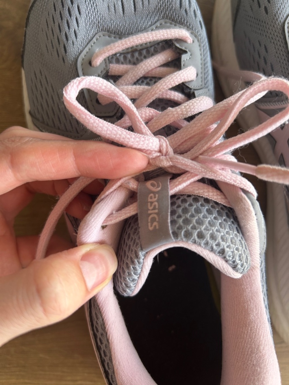 ASICS Gray and Pink Women's Running Sneakers - Picture 9 of 9